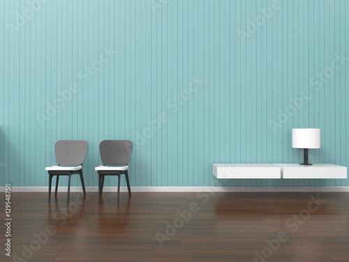 Fototapeta Naklejka Na Ścianę i Meble -  Modern Living Room Simple Loft of Home office and decoration Minimal Composition