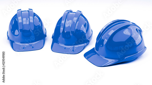 protective helmet on white background with copy space on left si