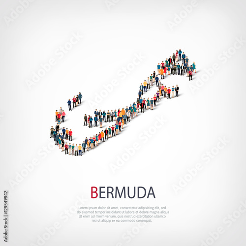 people map country Bermuda vector