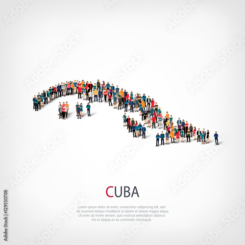 people map country Cuba vector