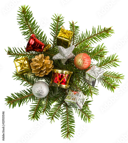 Christmas decoration isolated on white background 