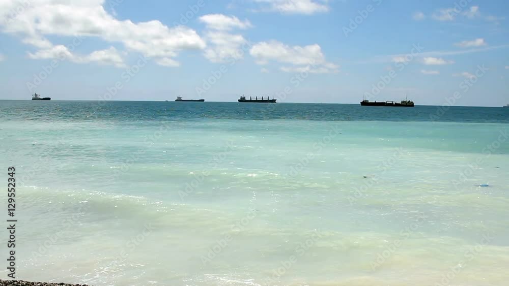 Disgusting pile of pollution floating in the sea Disgusting pile of pollution floating in the sea