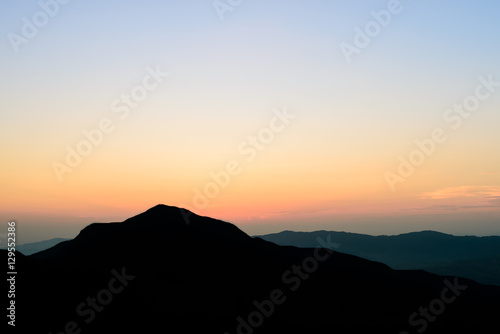 silhouette mountain