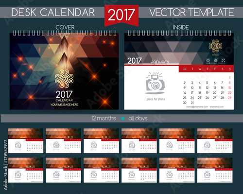Design Desk Calendar 2017.