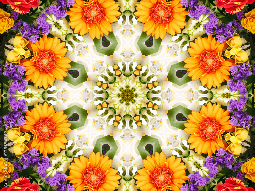 Fototapeta premium Flower kaleidoscope