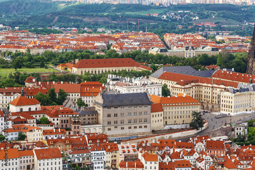 Europe, Prague, aerial view on Mala Strana