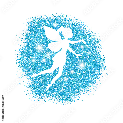Magical fairy with dust glitters