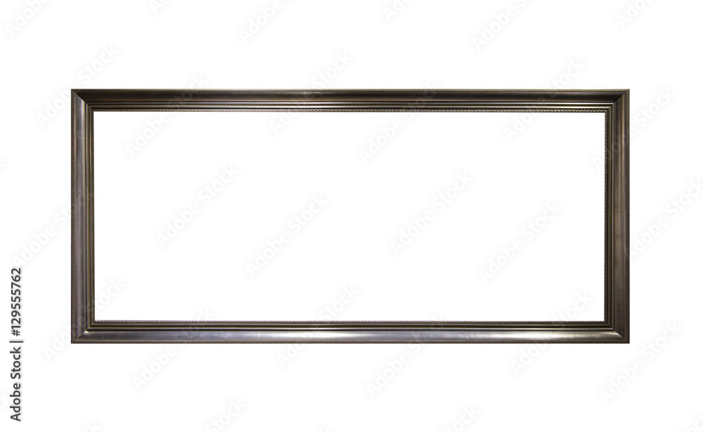 Ornamented wood empty picture frame Isolated on white background Ornamented wood empty picture frame Isolated on white background