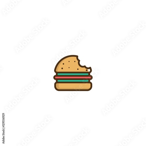 Bite Burger Vector Logo Design Element