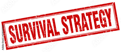 survival strategy square stamp