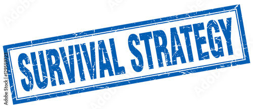 survival strategy square stamp