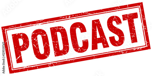 podcast square stamp