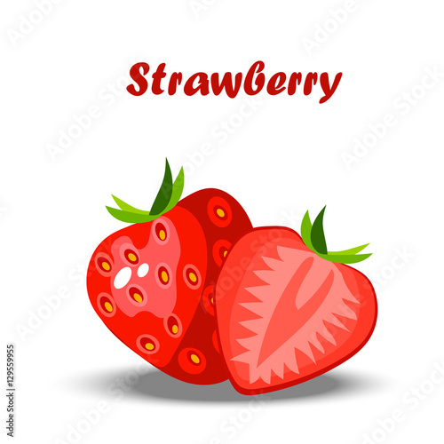fresh strawberry and slice