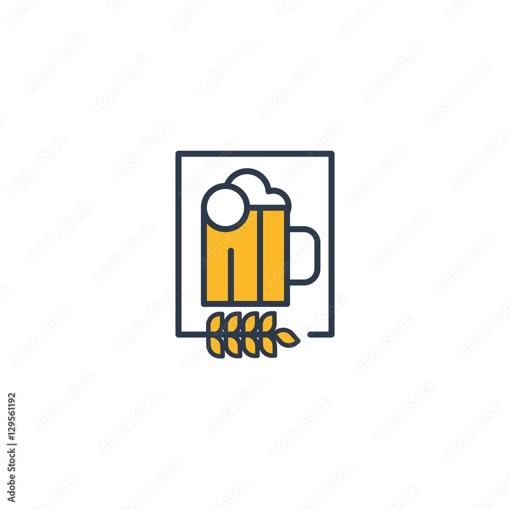 Beer Beverage Vector Logo Design Element