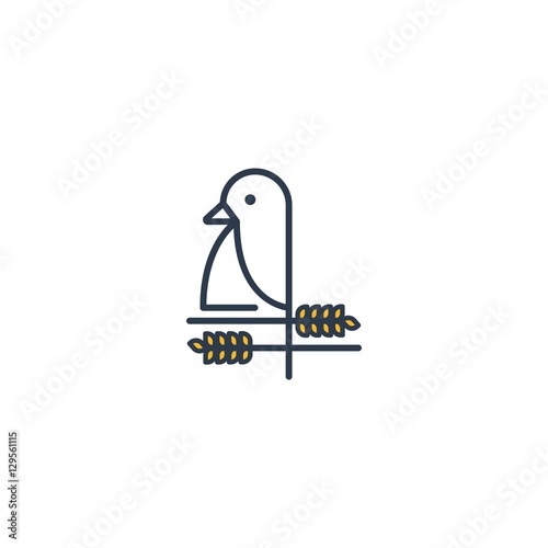 Beer Bird Vector Logo Design Element