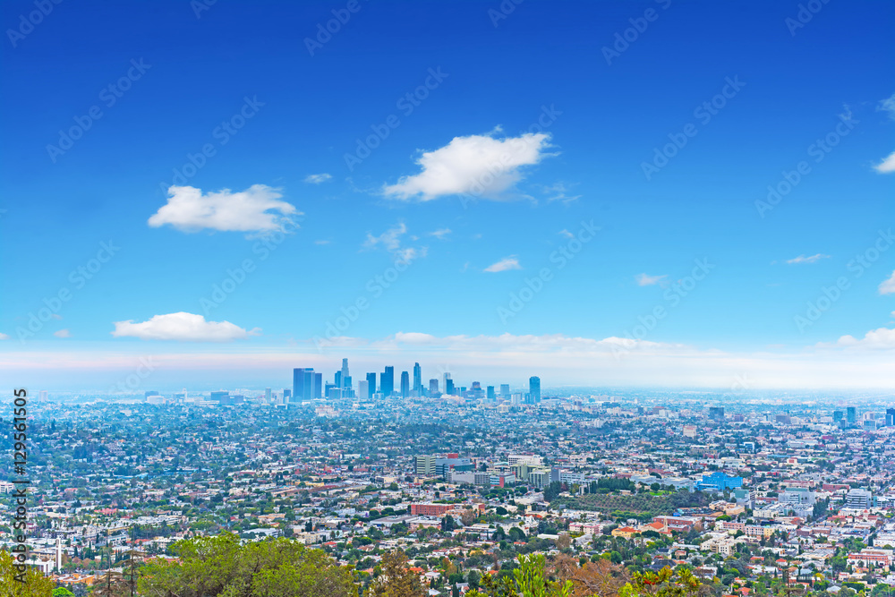 small clouds over L.A.