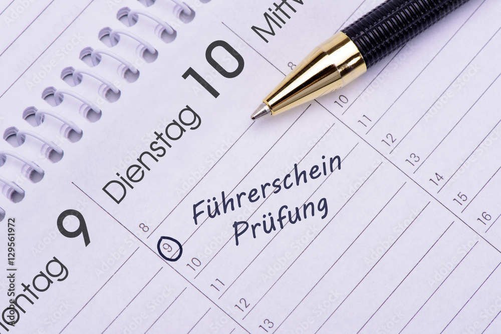 Führerscheinprüfung Termin im Kalender Führerscheinprüfung Termin im Kalender