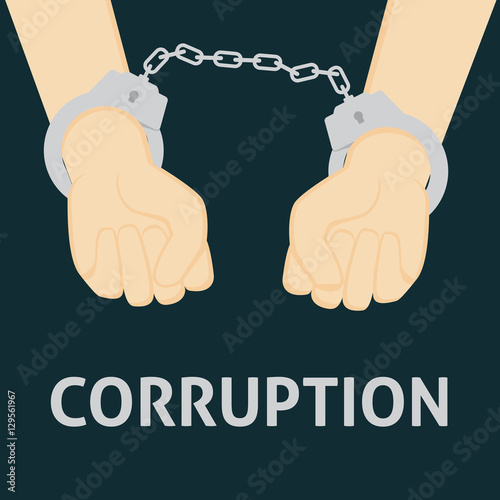 Corrupt People with Handcuffed Hand