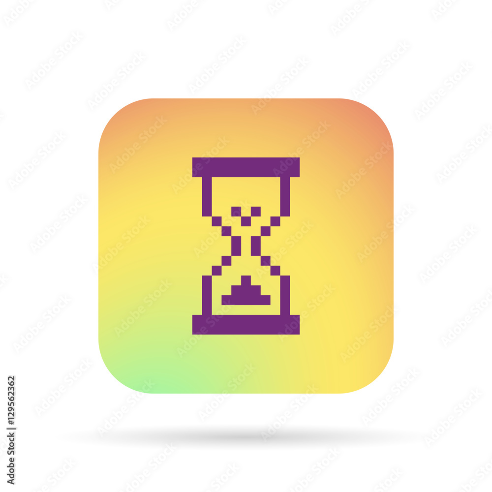 Pixel clock cursor icon Pixel clock cursor icon