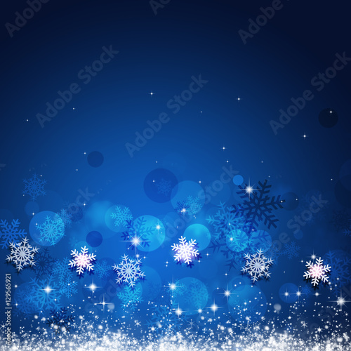 Abstract Blue Snow Card