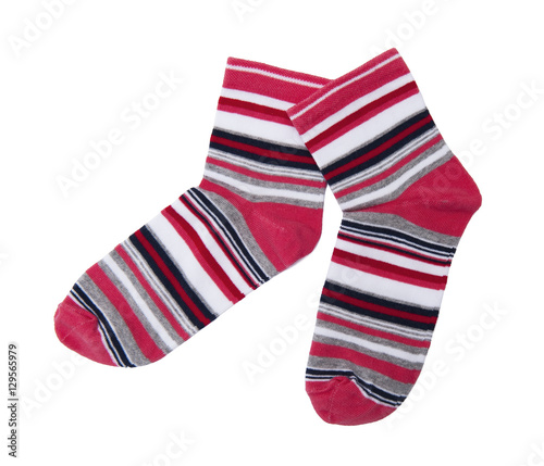 Cute socks isolated on the white background