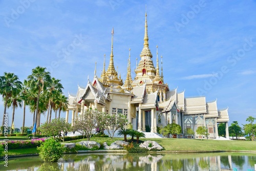 Wat Non Kum on a Sunny Day in Nakhon Ratchasima Province, Thailand