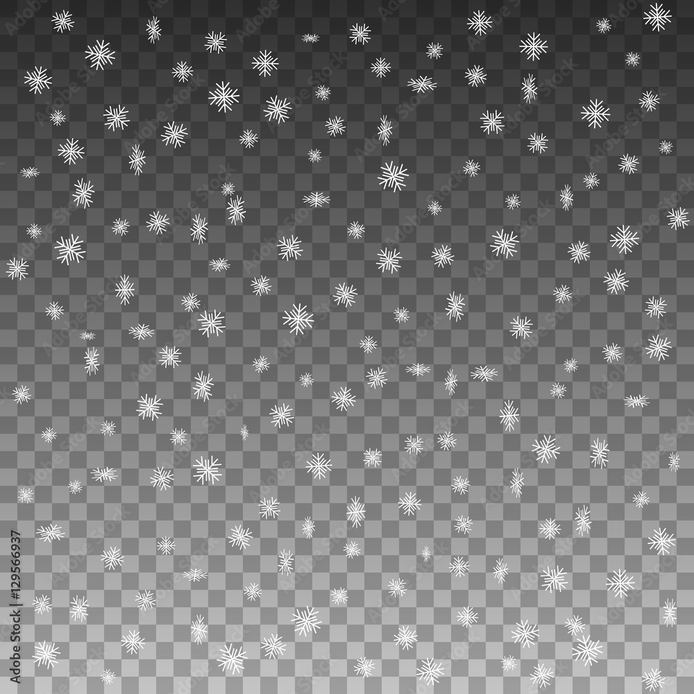 Vector patterned curly falling snowflakes snowfall Vector patterned curly falling snowflakes snowfall
