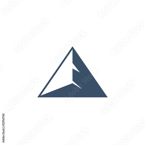 Mountain Triangle Vector Logo Design Element
