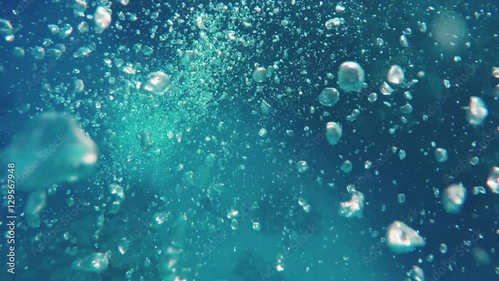 air bubbles under water, 4k
