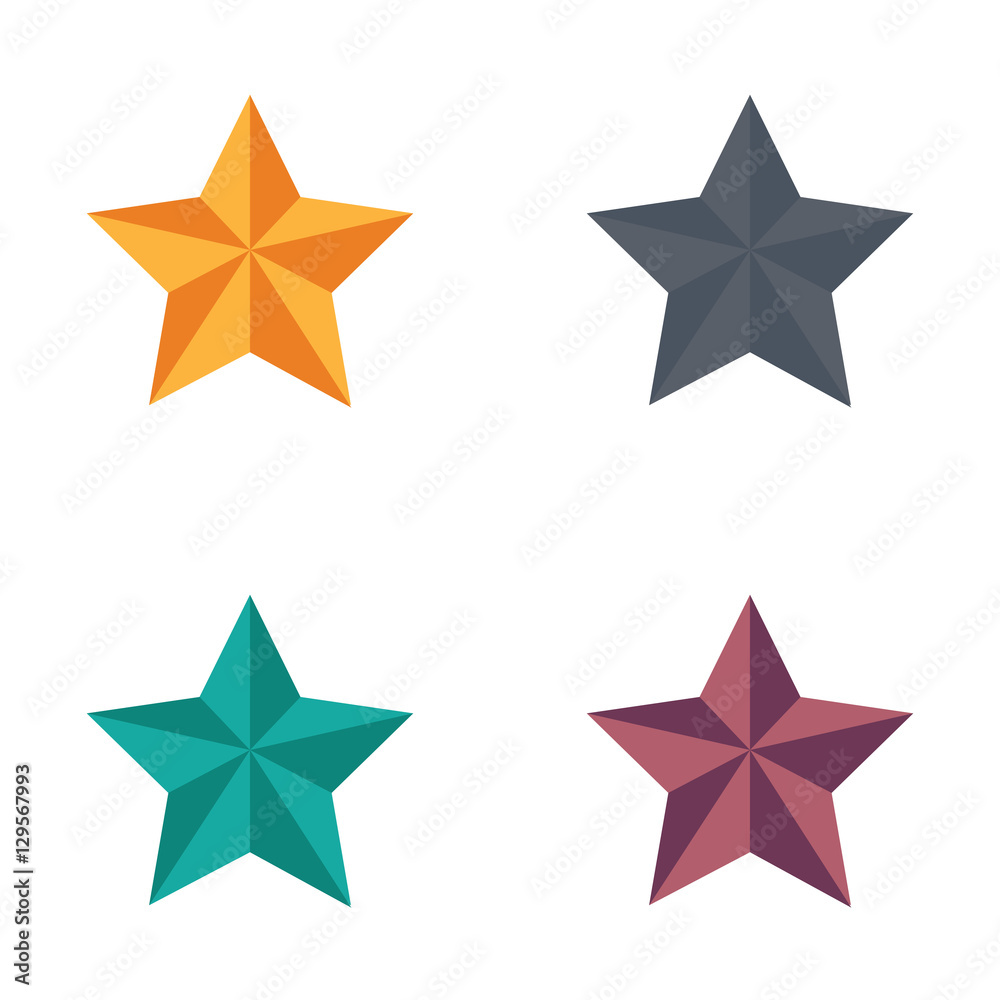 icon Christmas Star flat style