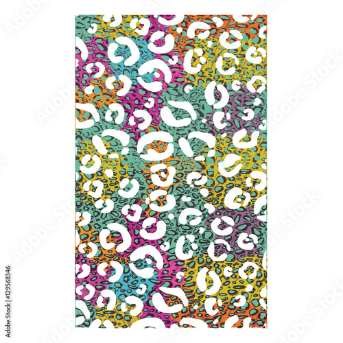 Animal print frame. Pattern wallpaper texture skin theme. Vector illustration