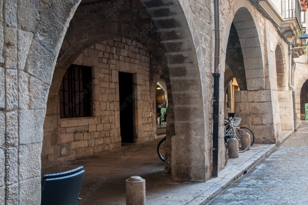 Stone arches in Girona