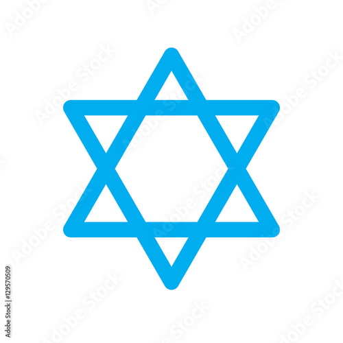 Star of David Icon on white background. Star of David sign.