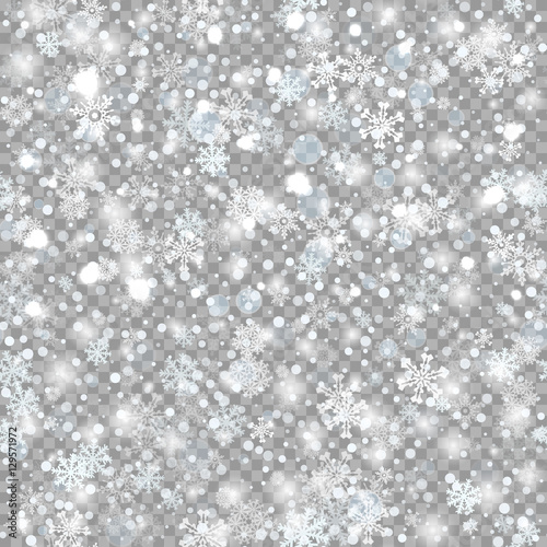 Winter background with snow. Christmas banner. Vector