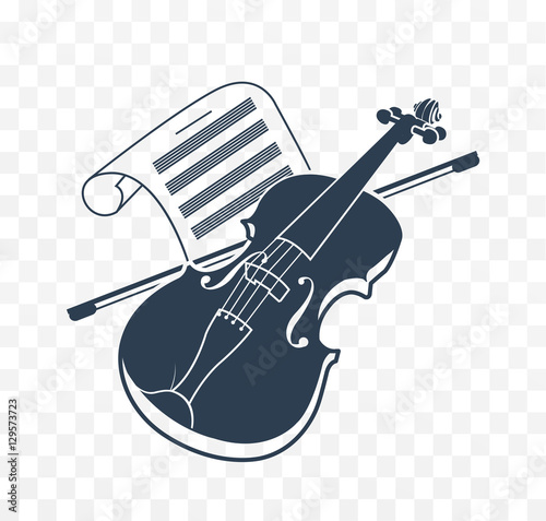 Violin  icon and music books 2