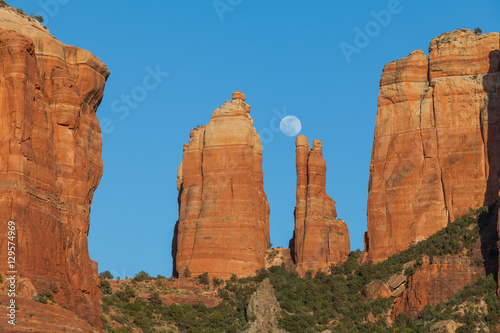 Moonrise Over Cathedral rock Sedona Arizona