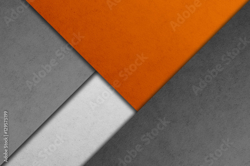Obraz na płótnie Material design wallpaper. Real paper texture. Gray shades and orange w salonie