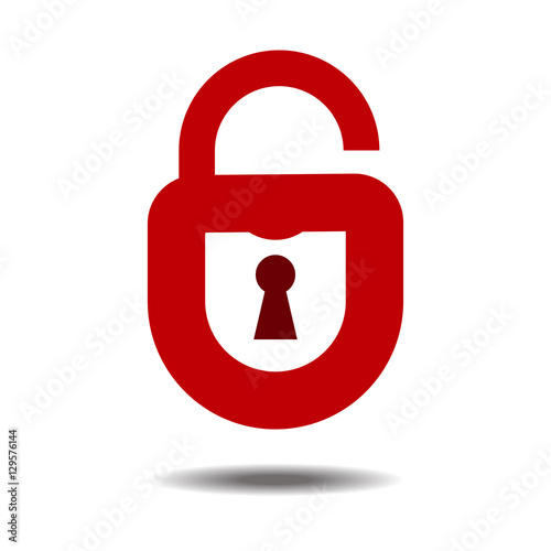 Lock icon. Flat design style. Vector EPS10.