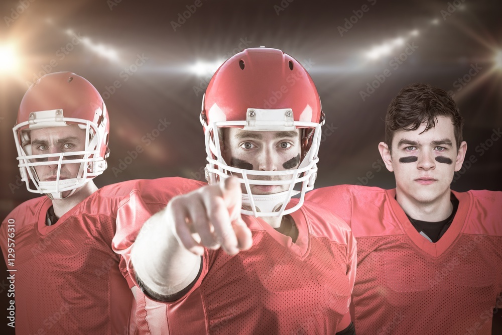 Composite image of american football team 3D Composite image of american football team 3D