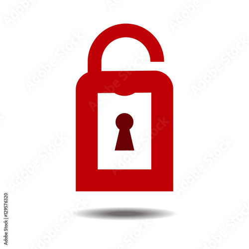 Lock icon. Flat design style. Vector EPS10.