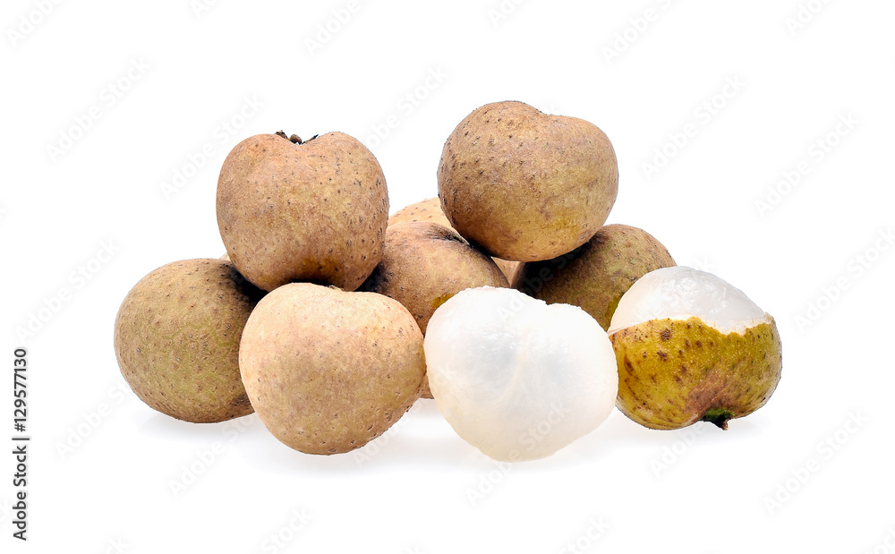 Fototapeta premium Longan (Dimocarpus longan) on white background