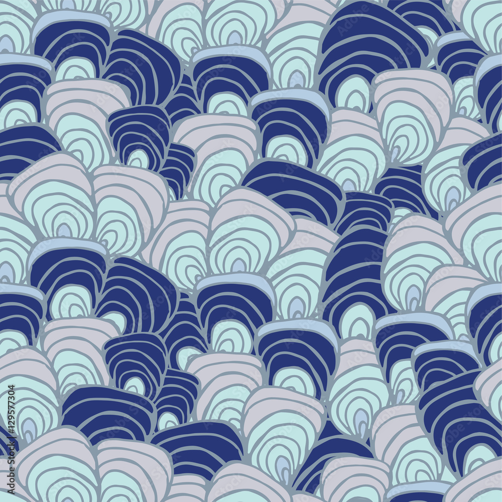 stock vector abstract seamless doodle pattern with waves. orie stock vector abstract seamless doodle pattern with waves. orie