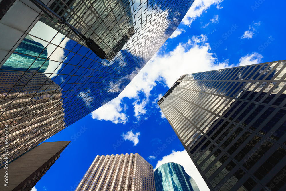 Fototapeta premium Modern downtown skyscrapers