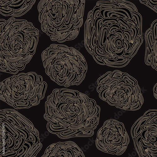 stock vector abstract seamless  doodle pattern with flowers and