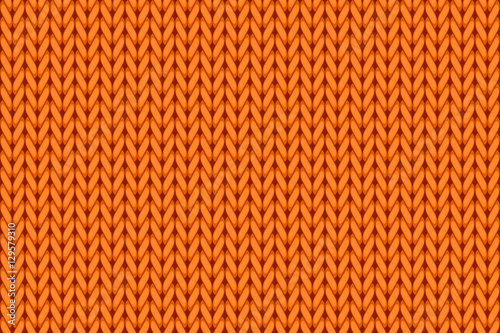 Knit woven yarn fabric seamless pattern. Orange wool seamless background. vector grpahic illustration tecture. Winter clothes. 