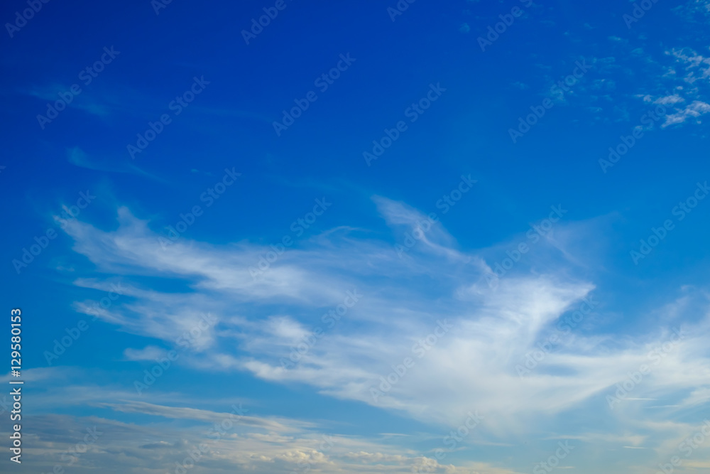 white strange altocumulus cloud with blue sky background