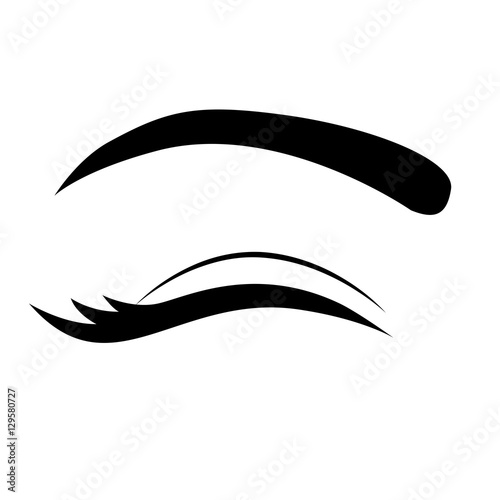 Female eye cartoon icon. View look vision and optical theme. Isolated design. Vector illustration