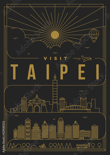 Linear Travel Taipei Poster Design