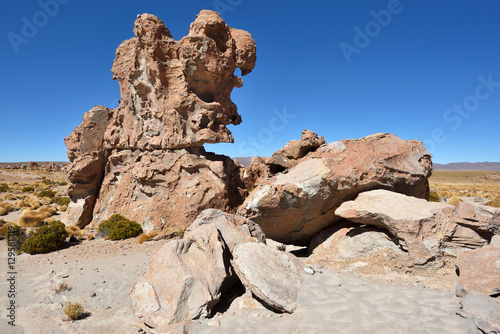 Strange rock formations in Altiplano, Bolivia