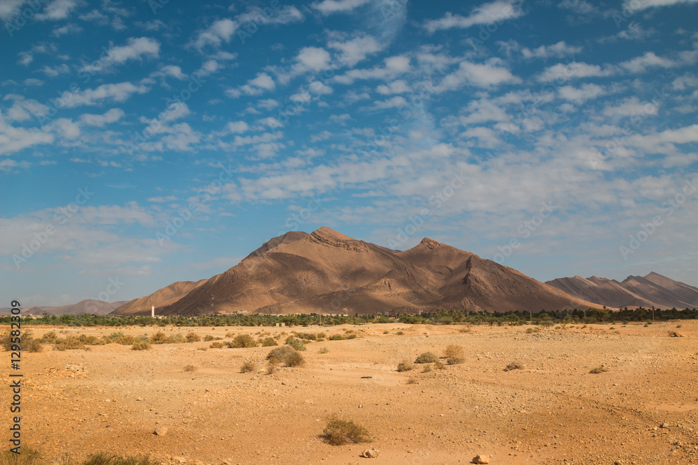 Desert and a mountain, Morocco